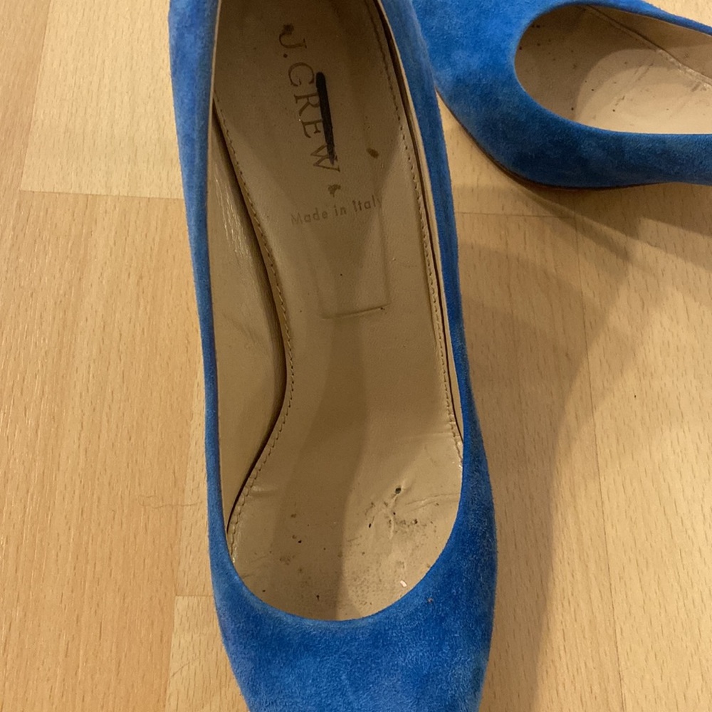 Jcrew blue suede 3” heels - Picture 4 of 7